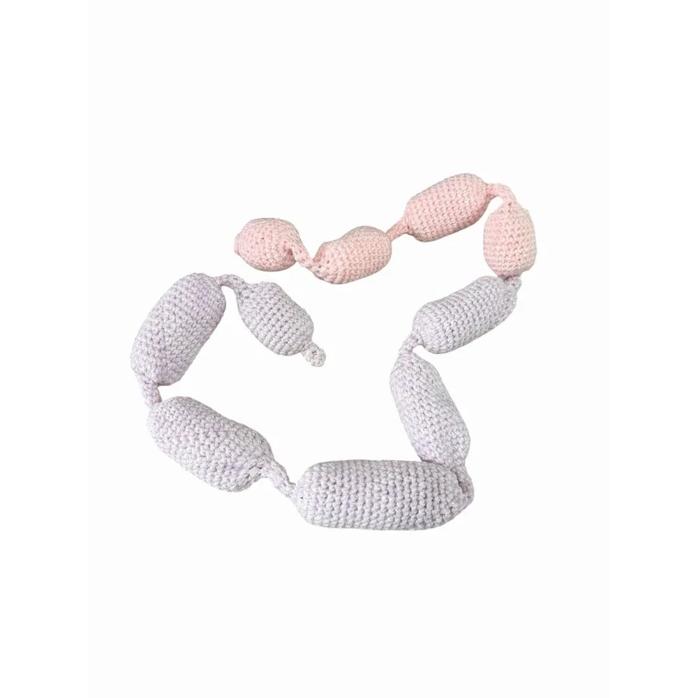 New Handmade Crochet Plushie Toy BALLOON DOG interactive pink purple